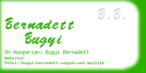 bernadett bugyi business card